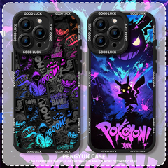 适用苹果16promax手机壳iPhone15pro涂鸦14plus宝可梦13男生12mini皮卡丘11新款8p硅胶7全包软xs高级感xr动漫
