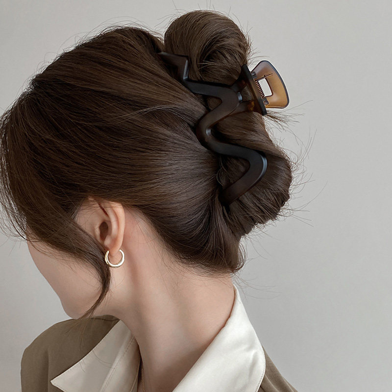 时尚百搭波浪大号盘发抓夹