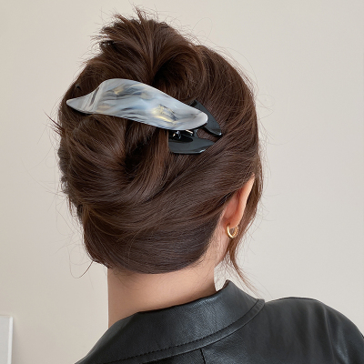 醋酸燕尾夹女夏天后脑勺发夹高级感轻奢风盘发抓夹一字夹头发夹子