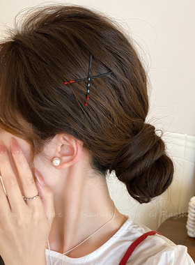 糖果色一字夹女碎发侧边夹头发卡子2025新款前额刘海夹小夹子头饰