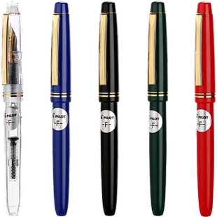 12期免息!日本PILOT百乐CUSTOM74钢笔限定14K金5号尖贵客钢笔礼盒墨水套盒笔透明商务签字练字笔FKK1000R