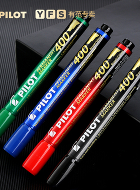 日本PILOT百乐记号笔SCA-100黑色油性不掉色快递大头笔海报粗签名笔不可擦速干马克笔防水不褪色红蓝色箱头笔