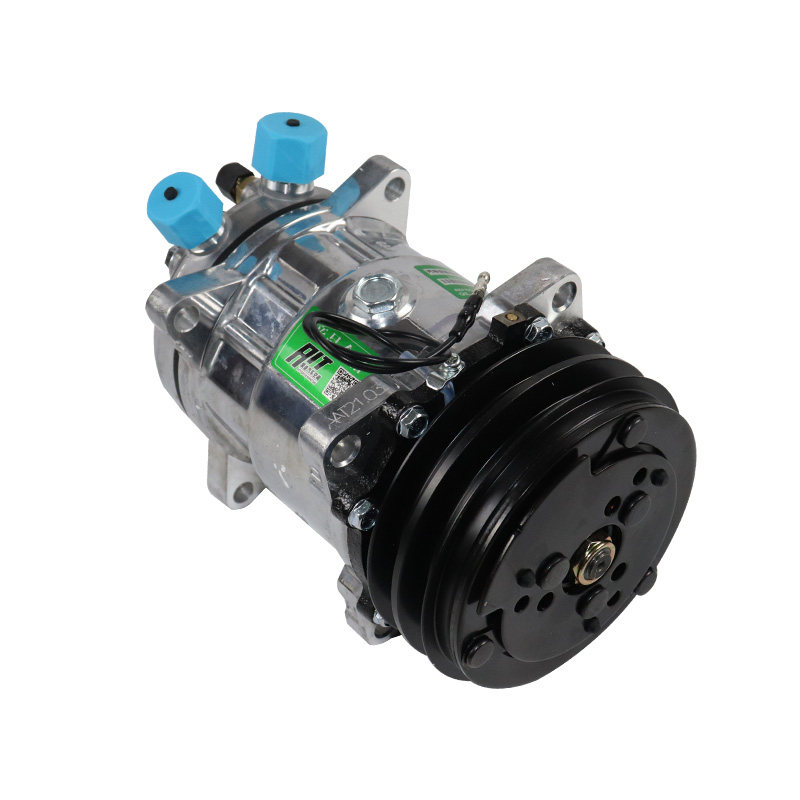 汽车空调压缩机12v24v货车挖掘机拖拉机收割机制冷改装508冷气泵