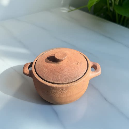 荥经砂锅传统土砂锅非遗圈耳红色粗砂[免费开锅]