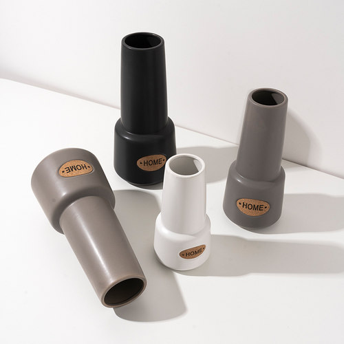 陶瓷花瓶奶油风现代简约插花器玄关餐桌电视柜花插水培鲜花瓶摆件