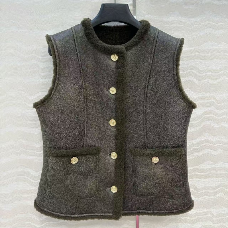 土耳其做旧羊鄂毛内里马甲