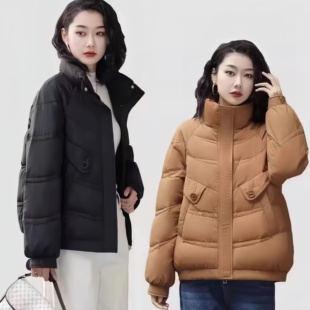 冬上新！S~XL码 雅L家女款冬季优雅高级感宽松立领羽绒服外套上衣