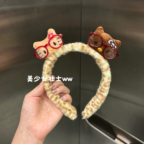 原创书呆子眼镜kitty发箍
