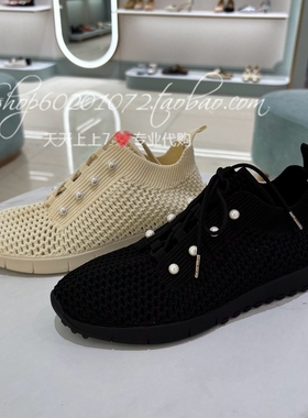 tigrisso蹀愫2025春季女鞋针织镂空圆头系带休闲鞋女TA65305-50