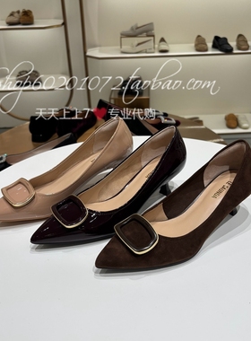 Le saunda莱尔斯丹2025秋季女鞋通勤细高跟鞋浅口尖头单鞋6T52303