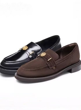 Staccato/思加图2026春季女鞋英伦风乐福鞋粗跟小皮鞋女单鞋EOQ15