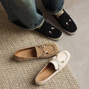 SIX MADDEN2026春季女鞋乐福鞋软底渔夫鞋豆豆鞋深口女单鞋SMD411