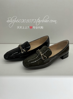 le saunda/莱尔斯丹2024春季女鞋方头套脚低跟乐福鞋单鞋 5M21401