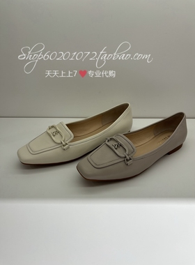 le saunda/莱尔斯丹2024春季女鞋方头套脚平底乐福鞋单鞋 5M01216