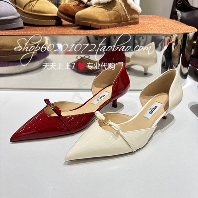 思加图2026春季女鞋高跟鞋蝴蝶结