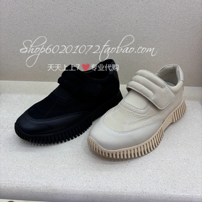 雅氏2025秋季女鞋复古魔术贴单鞋