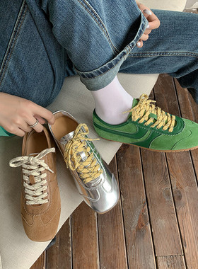 SIX MADDEN2024秋季女鞋圆头系带运动休闲鞋深口单鞋德训鞋SMC254