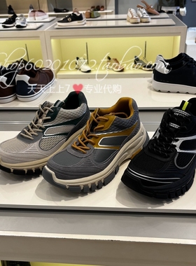 GEOX/健乐士2025秋季男鞋网面厚底低帮运动时尚休闲鞋GP340L40037