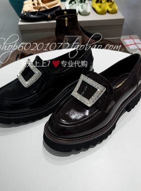 Le saunda莱尔斯丹2025秋季女鞋镶钻高跟复古乐福鞋单鞋女6T45402