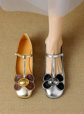 SIX MADDEN2024春季女鞋小香风方头玛丽珍鞋浅口小皮鞋单鞋SMC197