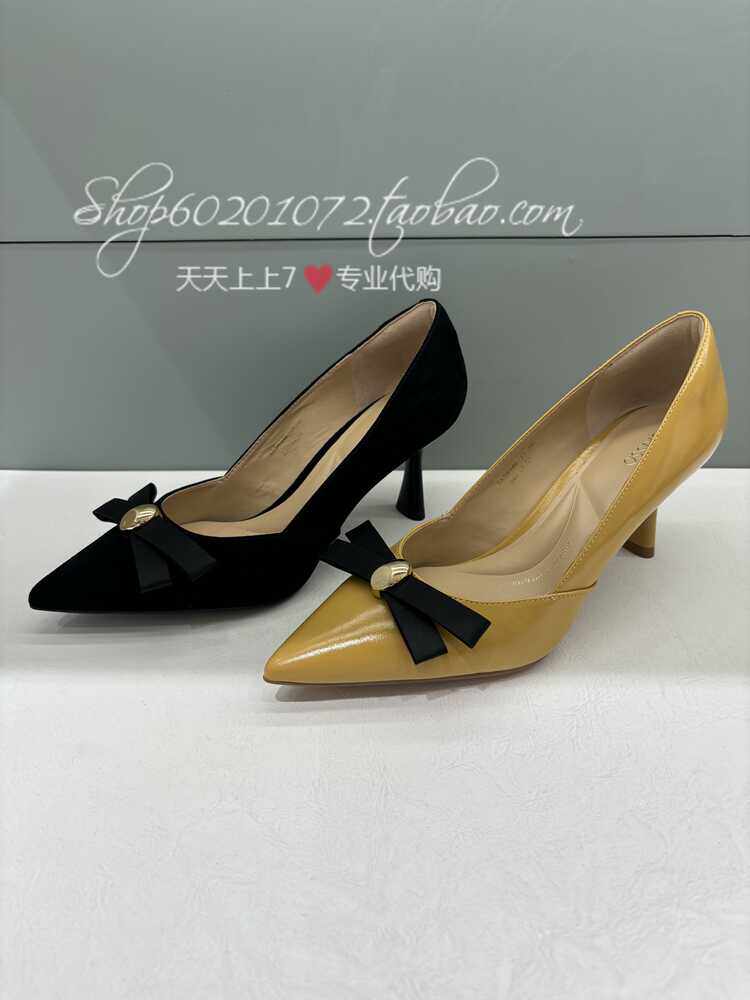 tigrisso蹀愫2024春季女鞋尖头高跟鞋通勤气质舒适单鞋ta54146-11