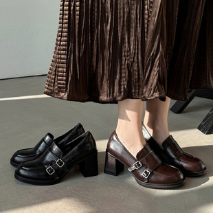 SIX MADDEN2026春季女鞋英伦风乐福鞋一脚蹬小皮鞋厚底单鞋SMD415