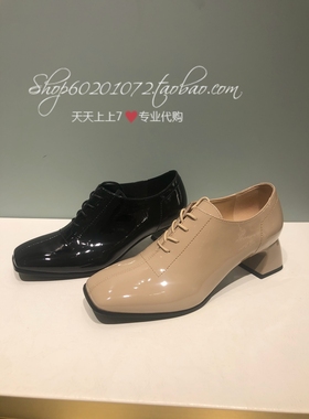 tigrisso蹀愫2024春季女鞋英伦百搭绑带粗跟单鞋小皮鞋TA54147-11