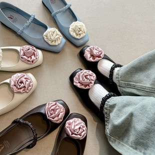 SIX MADDEN2026春季女鞋玛丽珍鞋方头小众甜美花朵平底单鞋SMD410