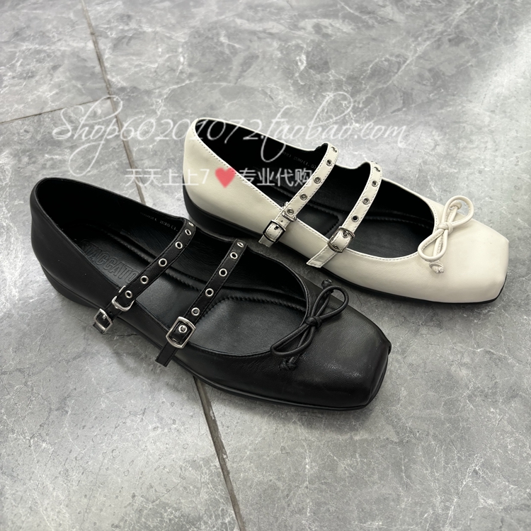 平底小皮鞋思加图方头女鞋玛丽珍