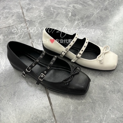 平底小皮鞋思加图方头女鞋玛丽珍