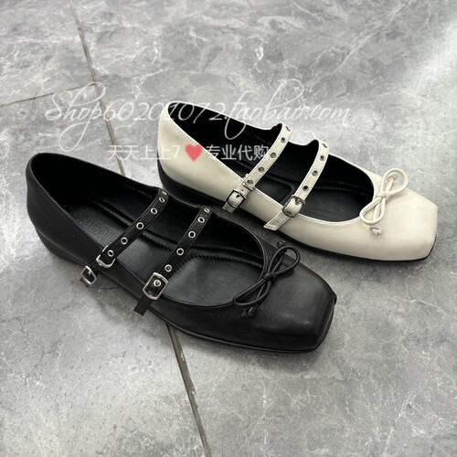 平底小皮鞋思加图方头女鞋玛丽珍