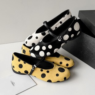 SIX MADDEN2026春季女鞋波点玛丽珍鞋女一字带圆头浅口单鞋SMD406