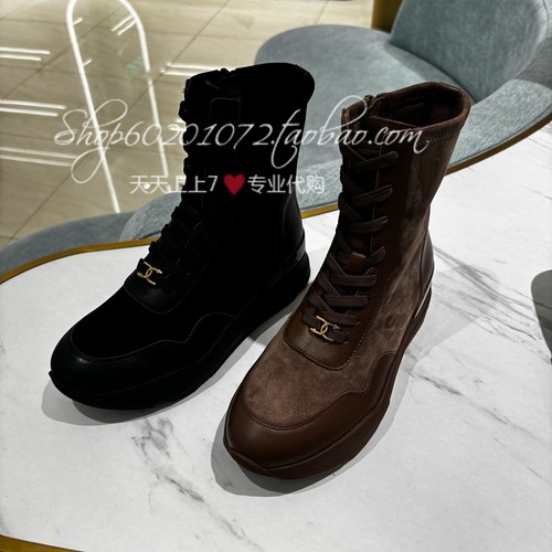 蹀愫2025冬季女靴厚底增高马丁靴