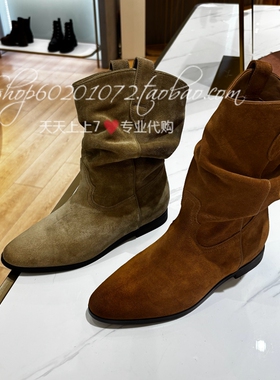 tigrisso蹀愫2025冬季女靴增高游牧风堆堆靴西部牛仔靴TA65872-50