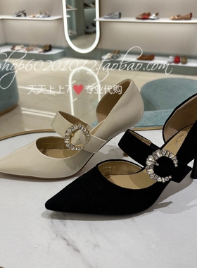 tigrisso/蹀愫2025春季女鞋细跟尖头高跟一字带扣单鞋 TA65101-82