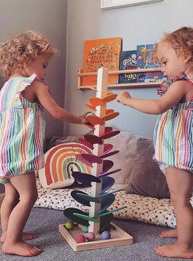 德国MagicWood彩虹音乐树玩具树皮奇妙积木儿童益智玩具