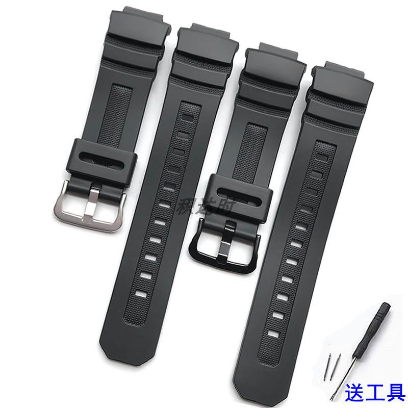 代用卡西欧AW-591/590橡胶表带AWG-M100/101 G-7700/7710替换配件