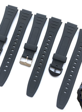 代用卡西欧W-800H手表带W-217H AW-80 AW-82树脂橡胶表带凸口18MM