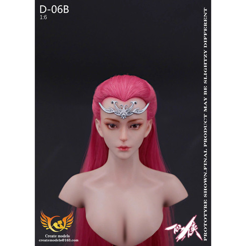 现货Createmodels 1/6兵人头雕 仙侠系列女头- AB两款发色(D-06)
