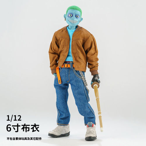 1/12新款兵人衣服男6寸可动人偶方大头VT GW壮素体布衣夹克
