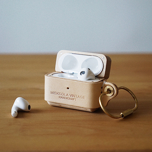 MISKSOLA 新款Airpods3三代蓝牙耳机壳保护套手工真皮实木pro二代