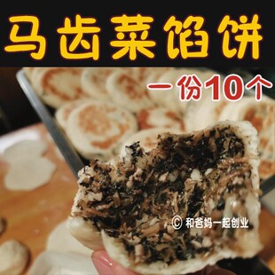 苏北特产盐阜马菜饼马齿菜馅饼糖饼豆角饼10个装
