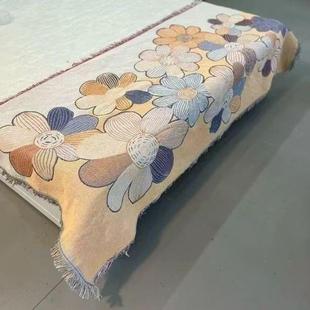 床沿隔脏布沙发巾四季加大双面多功能纱发垫浴巾盖毯桌布