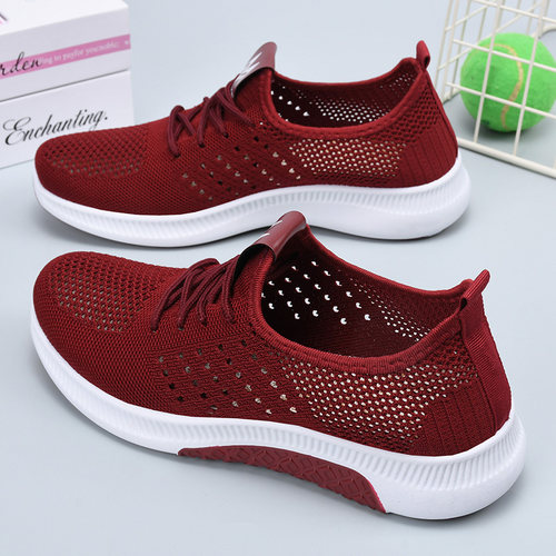 夏季老北京布鞋女网鞋透气网面妈妈鞋休闲轻便平底运动鞋镂空百搭