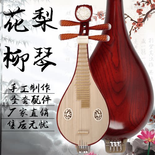 柳琴乐器红木柳琴专业级演奏花梨木柳琴初学练习入门柳琴土琵琶