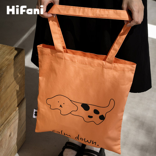 喜番里HiFani柔软心情帆布包单肩包上班通勤百搭时尚潮流休闲包包