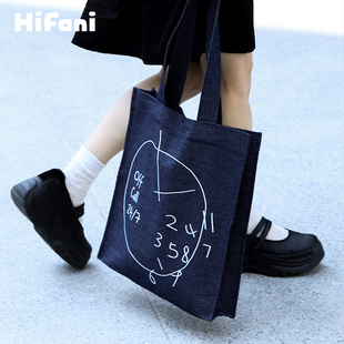 喜番里HiFani拒绝应答时尚牛仔包上班通勤百搭单肩包小众潮流小包