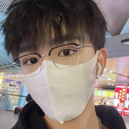 痞帅半框近视眼镜理工男少年感斯文败类日常通勤方框防蓝光平光镜