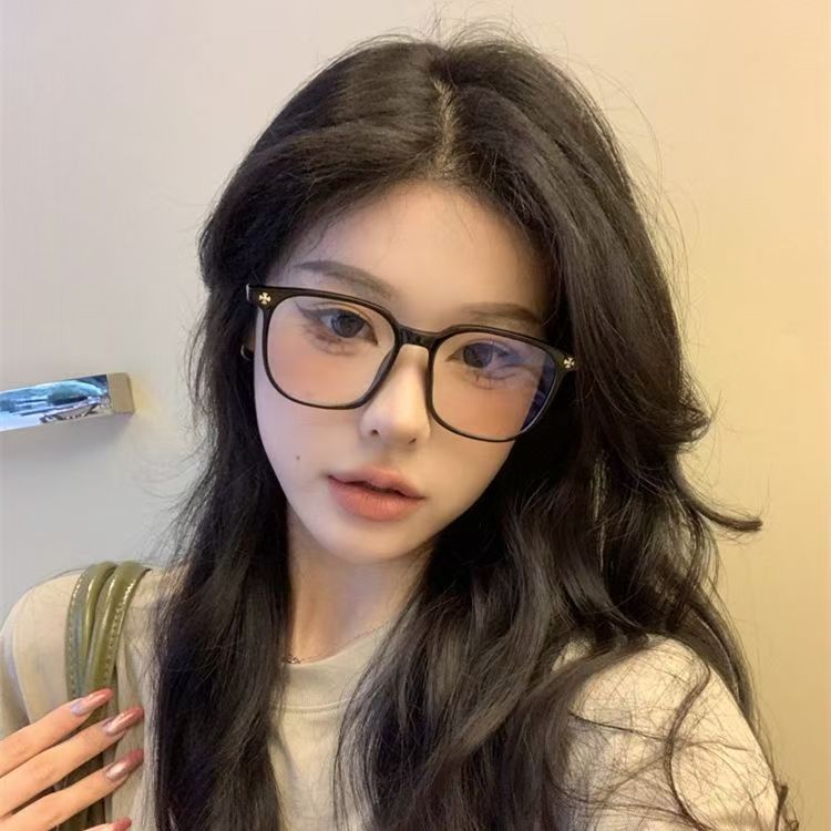近视眼镜女韩版潮素颜黑框防蓝光抗辐射有度数可配大框显瘦眼睛男