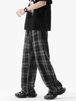 Трендовые спортивные штаны подходит для мужчин и женщин, осенние, в американском стиле, оверсайз, свободный прямой крой, большой размер